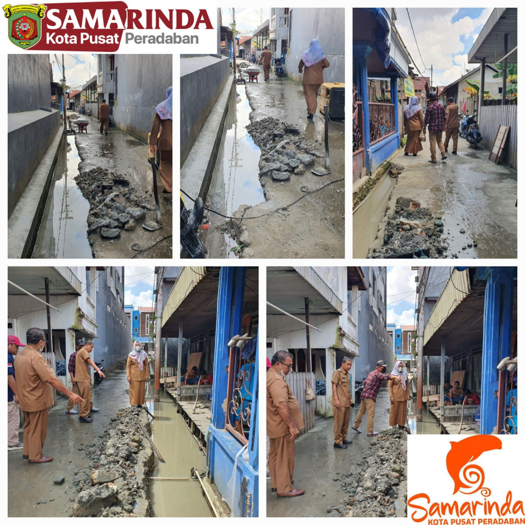 Meninjau progress revitalisasi saluran air/parit RT.08 Program PROBEBAYA Kelurahan Bandara