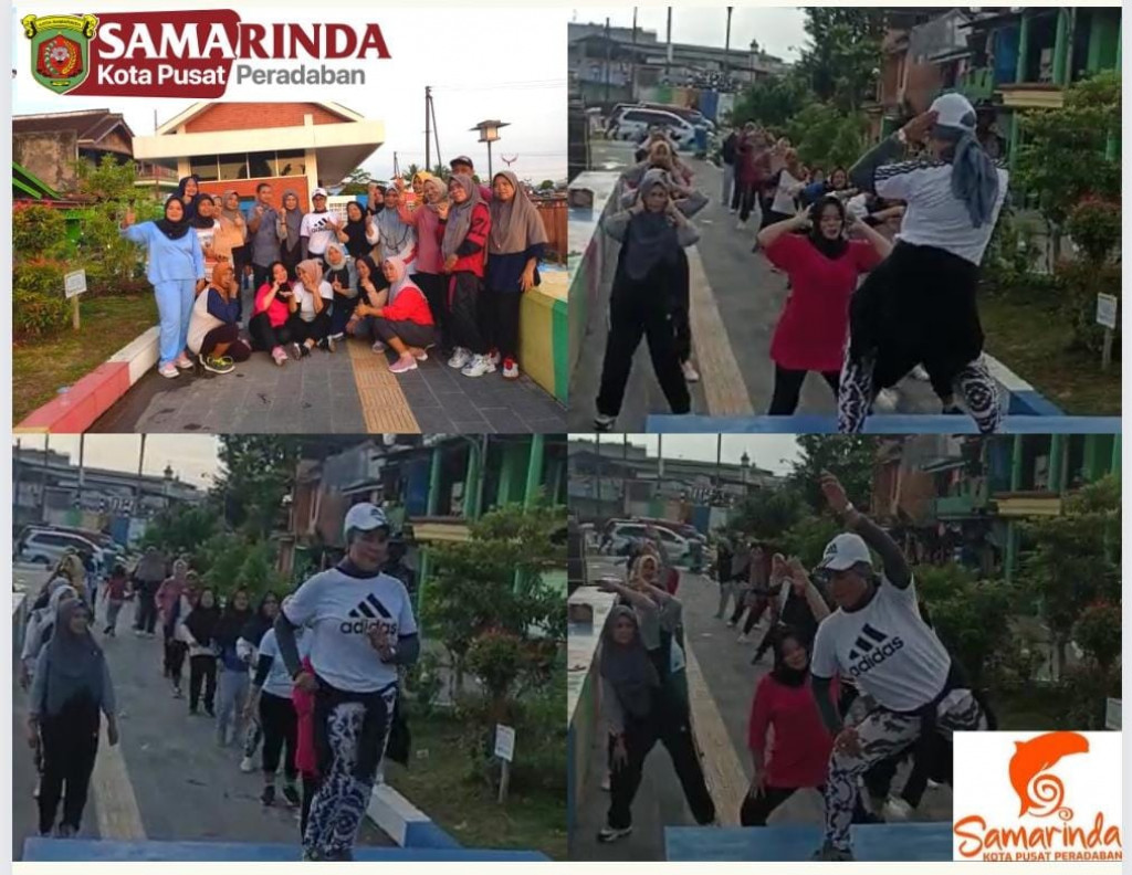 Senam sore di Taman Odah Bekesah kelurahan Bandara