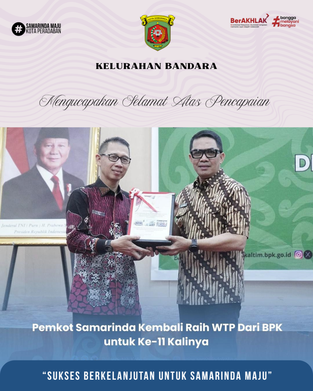 PEMKOT SAMARINDA RAIH WTP KE 11 BERTURUT TURUT