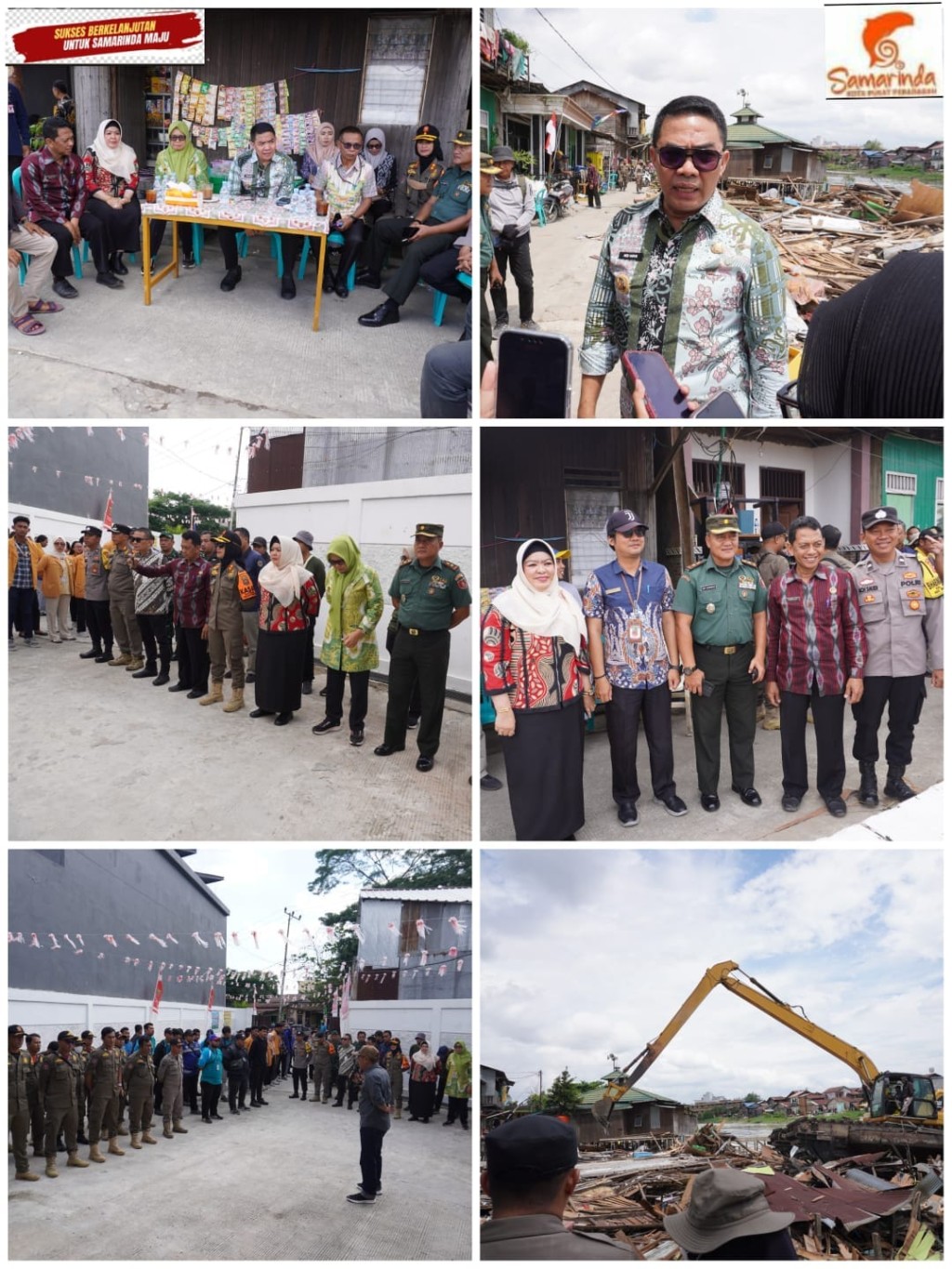 Pembongkaran Relokasi Sungai Karang Mumus Kelurahan Bandara