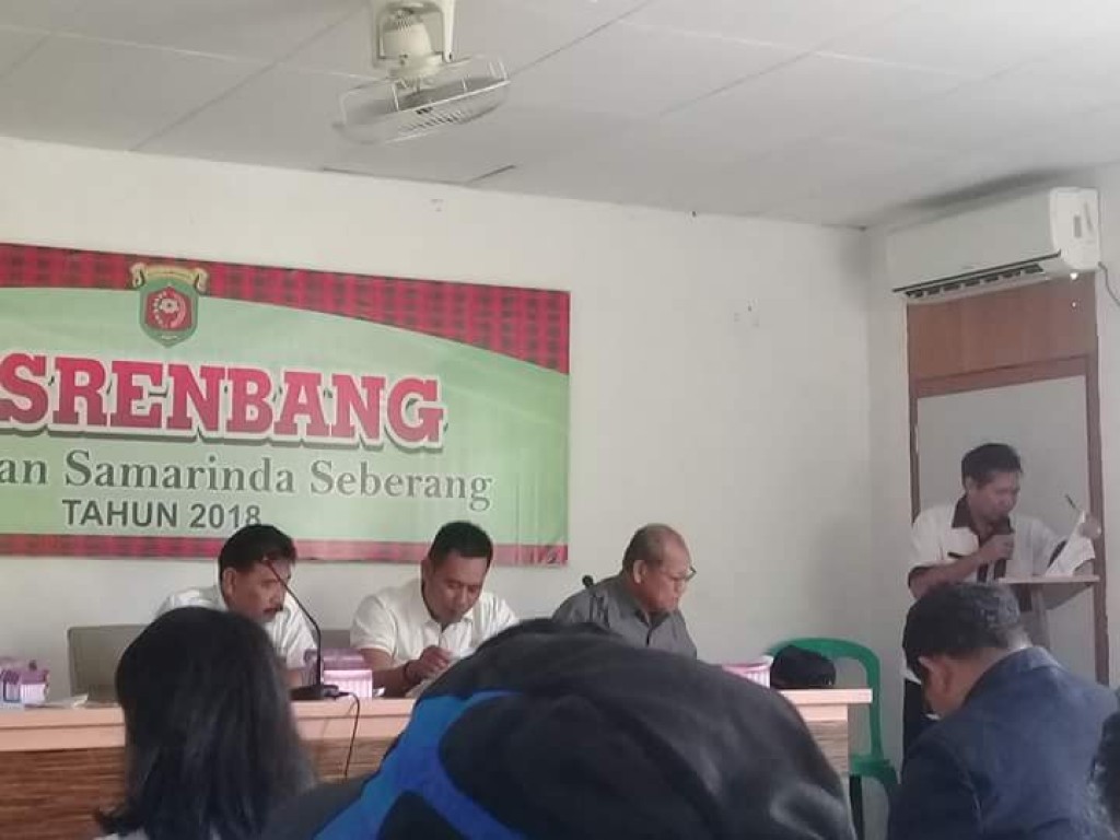Kegiatan lurah Baqa di acara musrembang di kecamatan samarinda tahun 2018