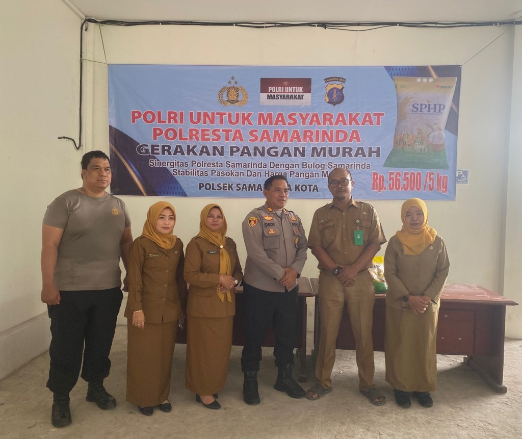 Polresta Samarinda Gelar Gerakan Pangan Murah Bersama Bulog untuk Jaga Stabilitas Harga