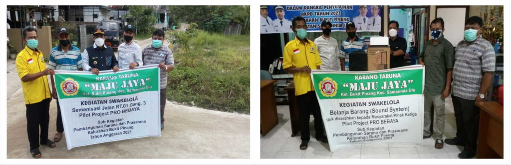 SERAH TERIMA HASIL PEKERJAAN Kegiatan Swakelola PRO BEBAYA 2021 (Pilot Project) pada Lingkungan RT.01