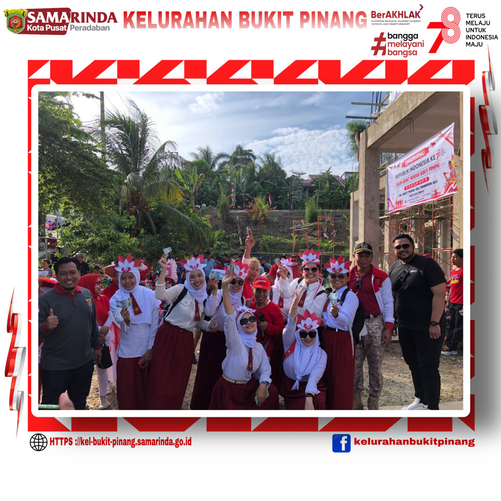Jalan Santai Dalam Rangka HUT Republik Indonesia Ke-78 Tahun 2023 Gabungan RT 11,12,13