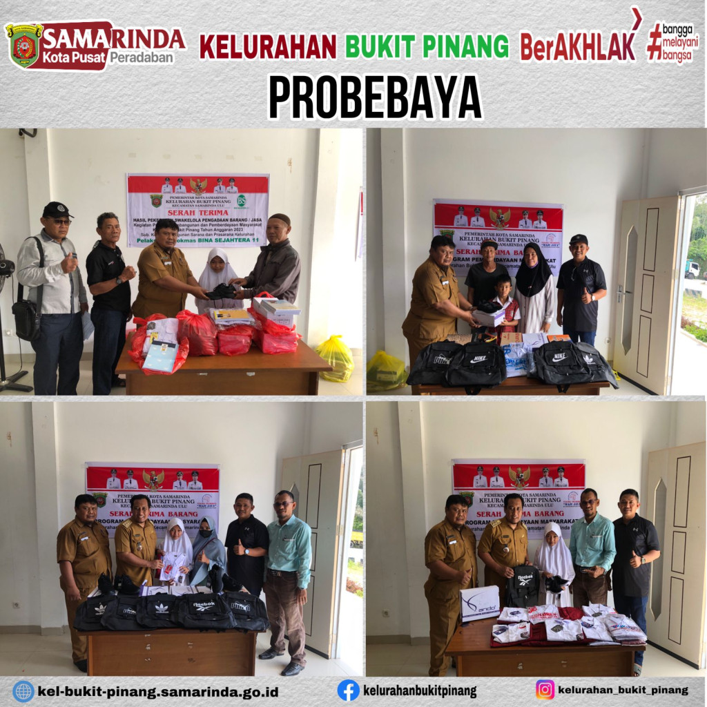 Serah Terima Barang Kegiatan Pemberdayaan Masyarakat Program PROBEBAYA Tahun 2023