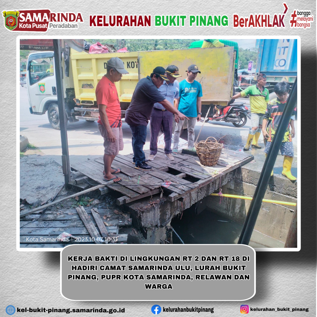 Kerja Bakti di Lingkungan RT.02 dan RT.18
