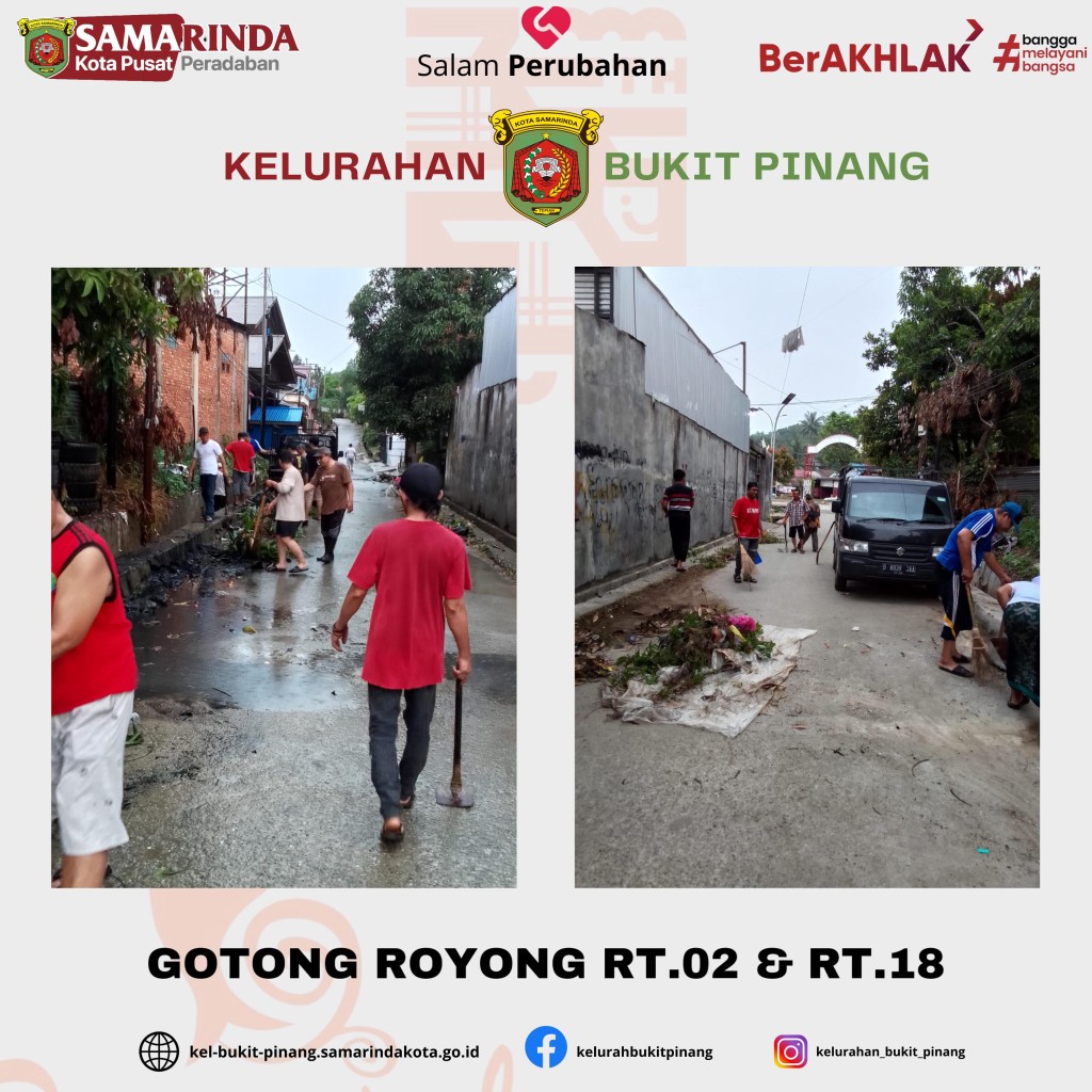 Kegiatan Gotong Royong RT.02 dan RT.18