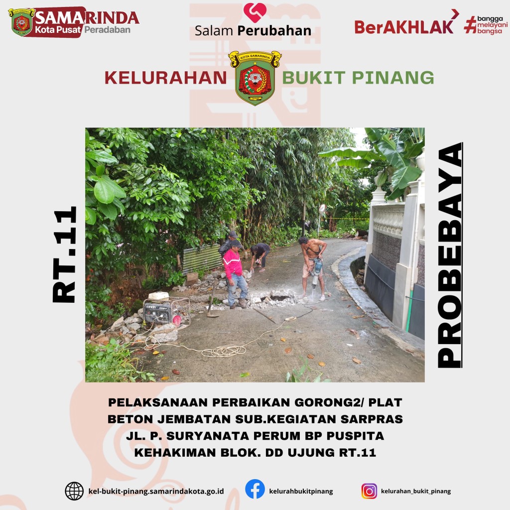 Pelaksanaan Perbaikan Gorong-Gorong/Plat Beton Jembatan