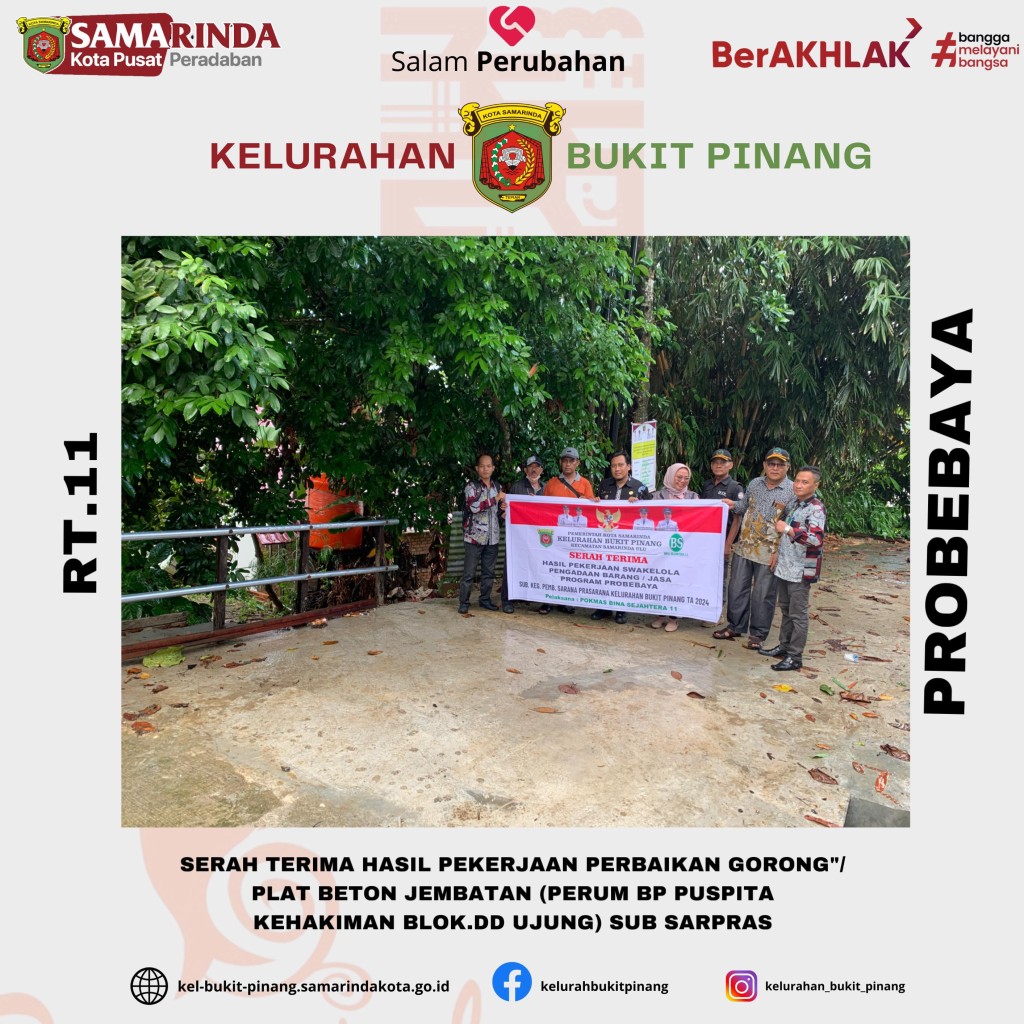Serah Terima Pekerjaan Perbaikan Gorong-gorong RT.11