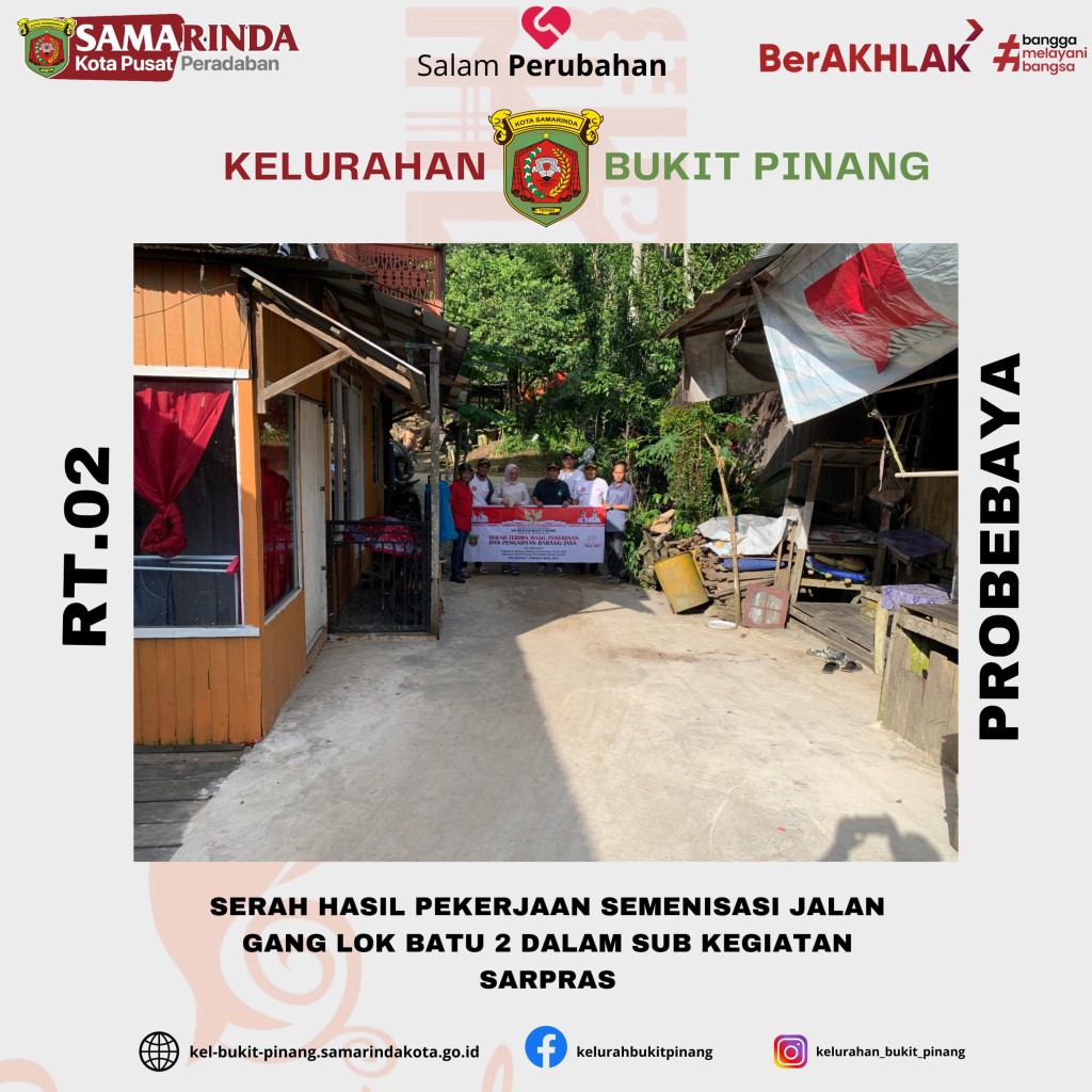 Serah Terima Pekerjaan Semenisasi Jalan RT.02