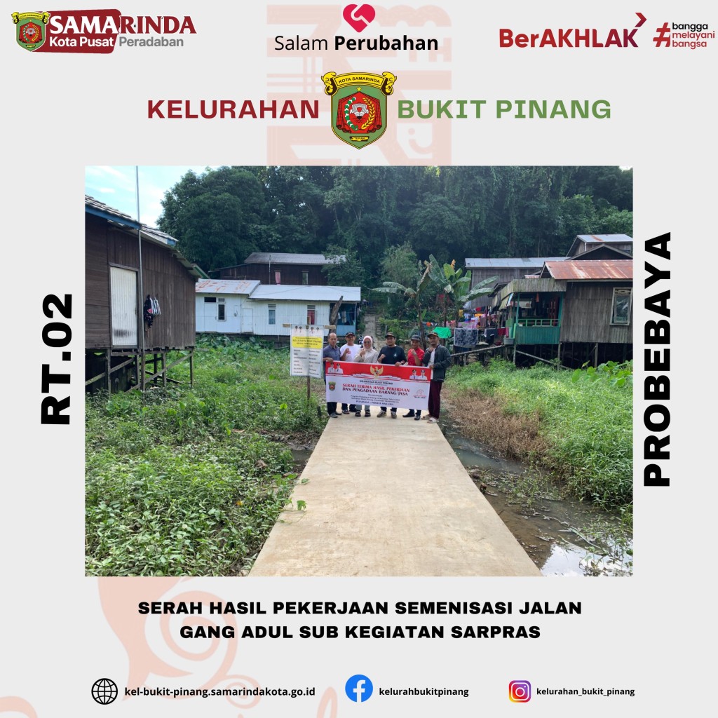 Serah Terima Pekerjaan Semenisasi Jalan RT.02