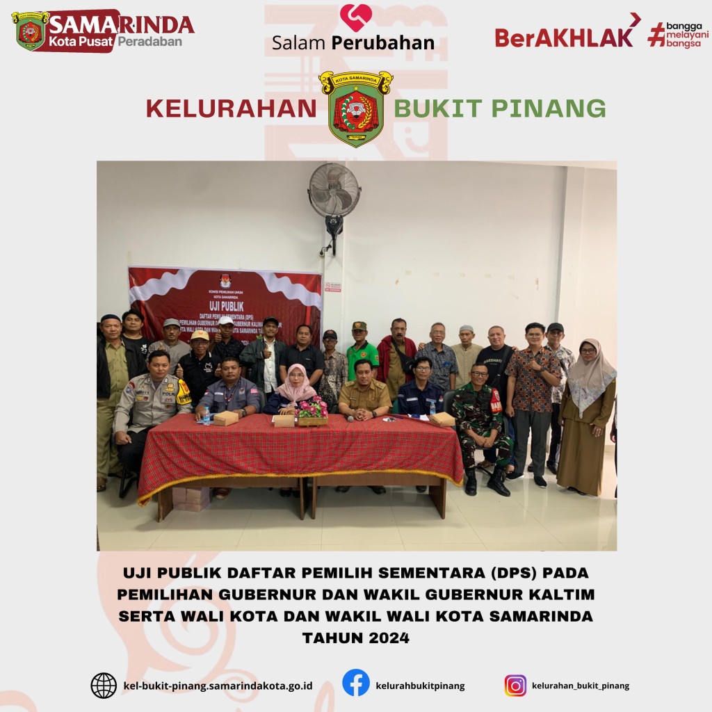 Uji Publik Daftar Pemilih Sementara (DPS) Pada Pemilihan Gubernur dan Wali Kota Samarinda