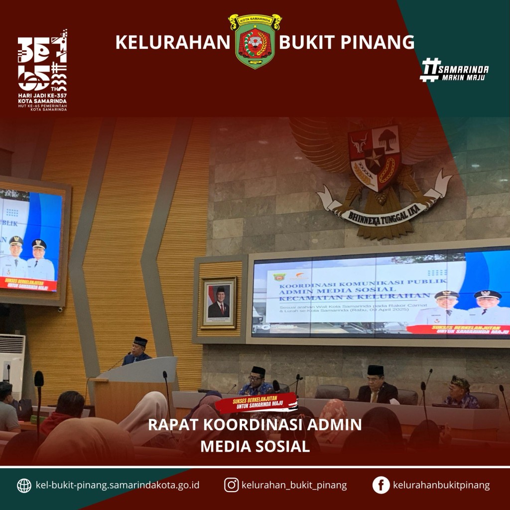 RAKOOR ADMIN MEDIA SOSIAL KECAMATAN DAN KELURAHAN SE KOTA SAMARINDA