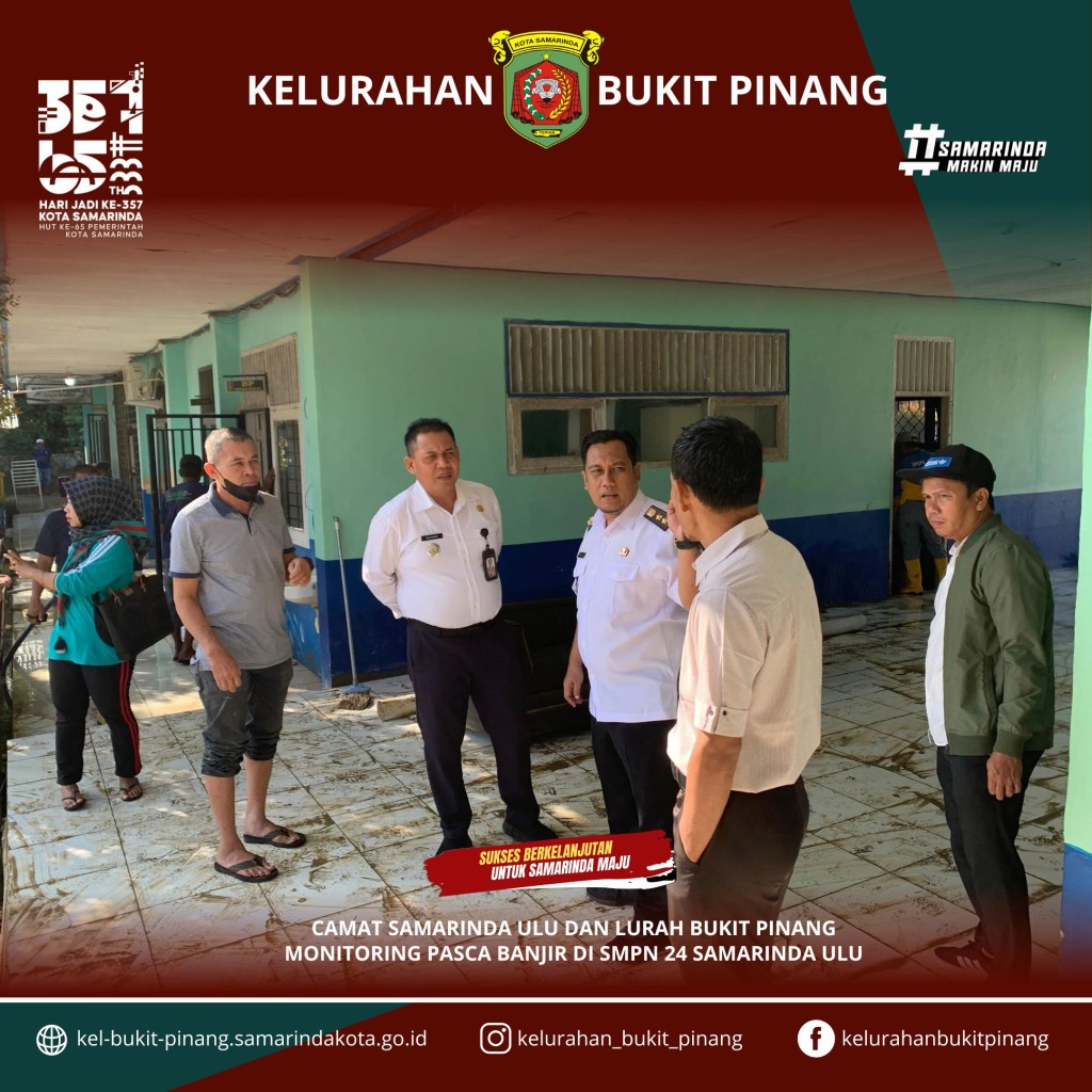 MONITORING PASCA BANJIR DI SMPN 24 SAMARINDA ULU