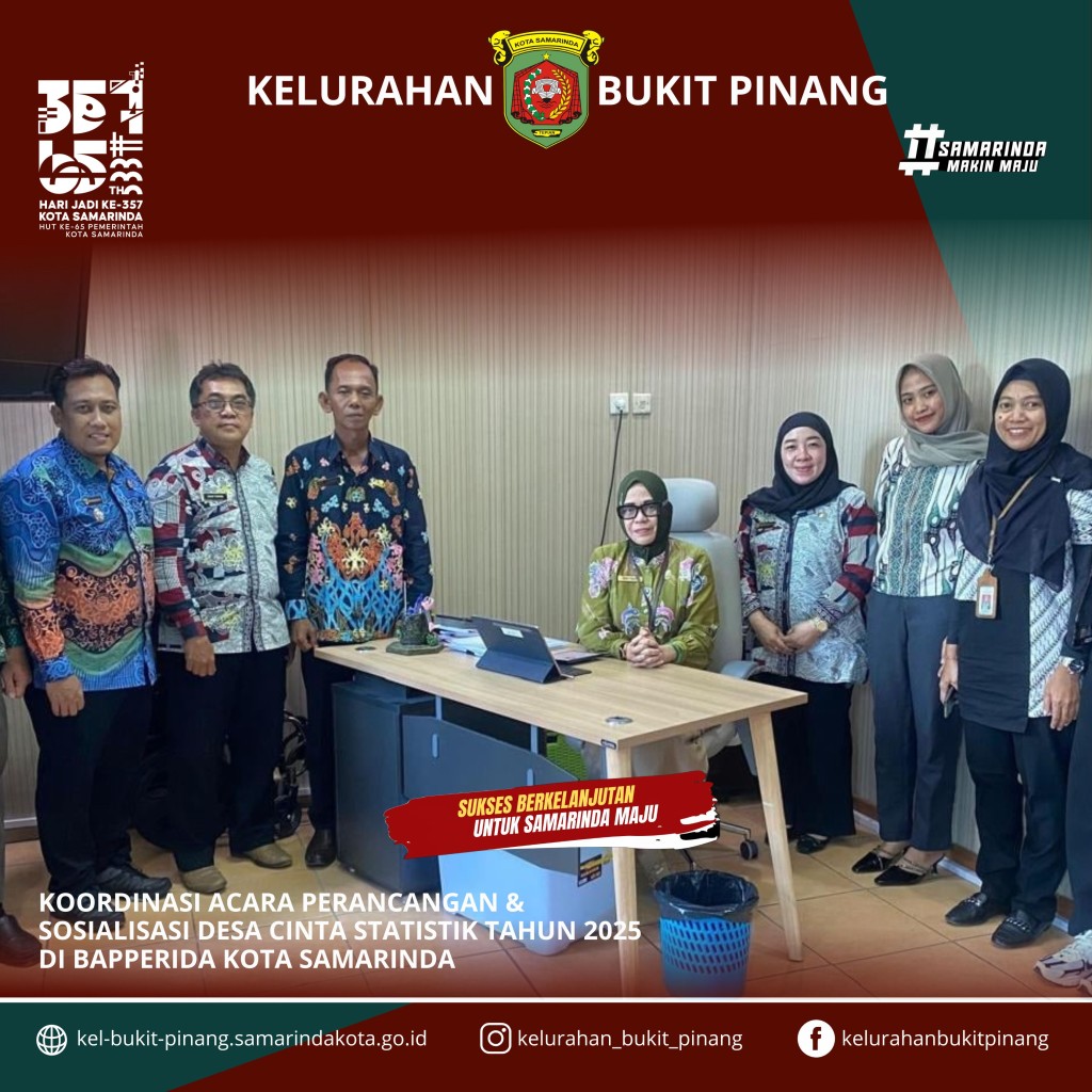 KOORDINASI ACARA PERANCANGAN DAN SOSIALISASI DESA CINTA STATISTIK TAHUN 2025 DI BAPPERIDA KOTA SAMARINDA