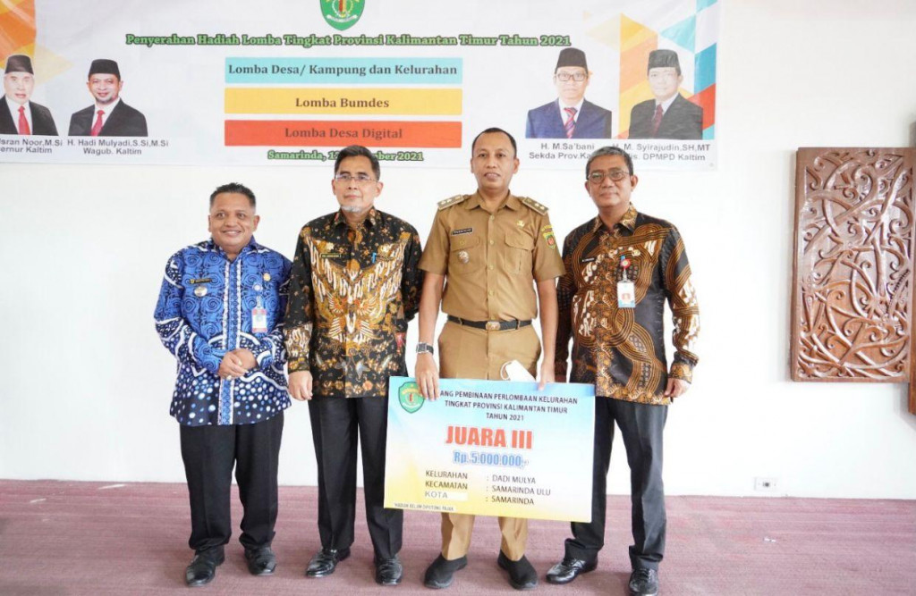 Dadi Mulya Juara III Lomba Kelurahan Tingkat Provinsi Kaltim