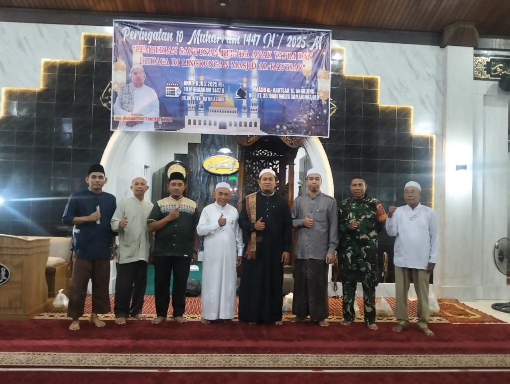 BERBAGI BERKAH MUHARRAM : SANTUNAN YATIM DAN DHUAFA WARNAI 10 MUHARRAM DI MASJID AL KAUTSAR DADI MULYA