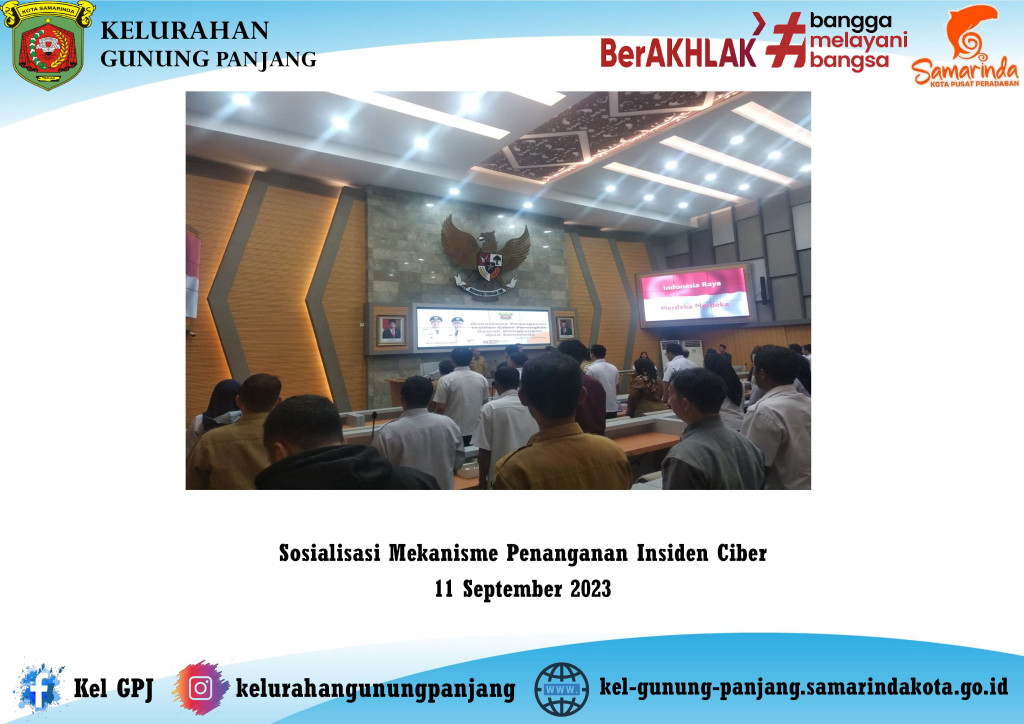Kegiatan Sosialisasi cara mengatasi Serangan Ciber di lingkungan Pemkot Samarinda