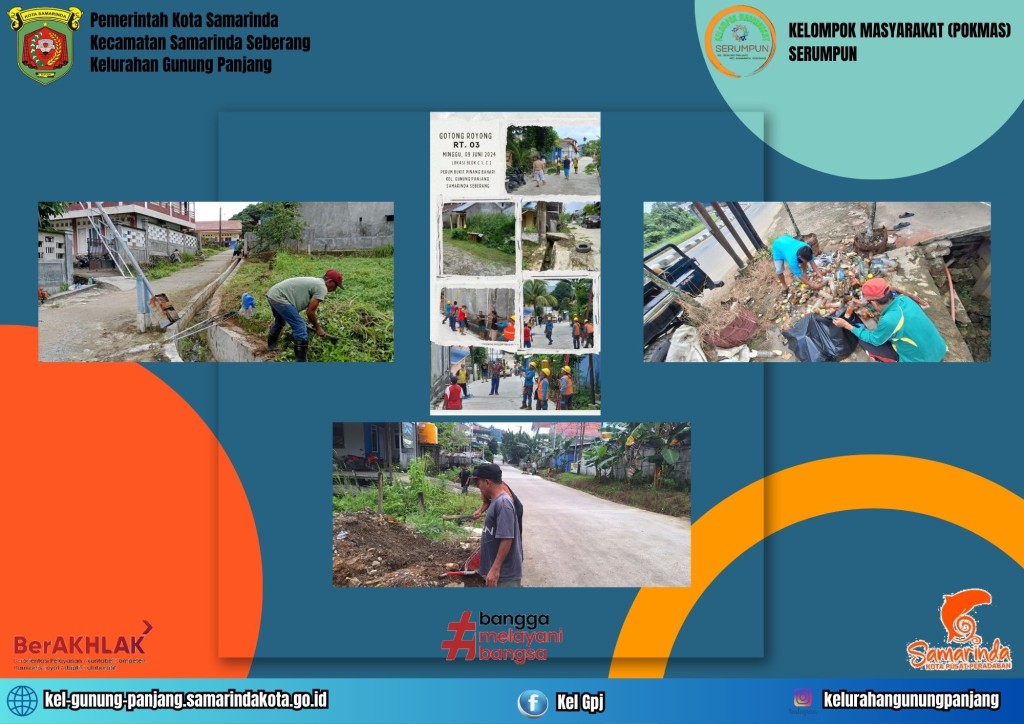 Gotong Royong bersama Warga Kelurahan Gunung Panjang