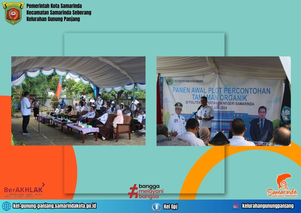 Kunjungan PJ. Gubernur KALTIM untuk Kegiatan "panen Awal Plot Percontohan Kebun Organik POLITEKNIK PERTANIAN Negeri Samarinda
