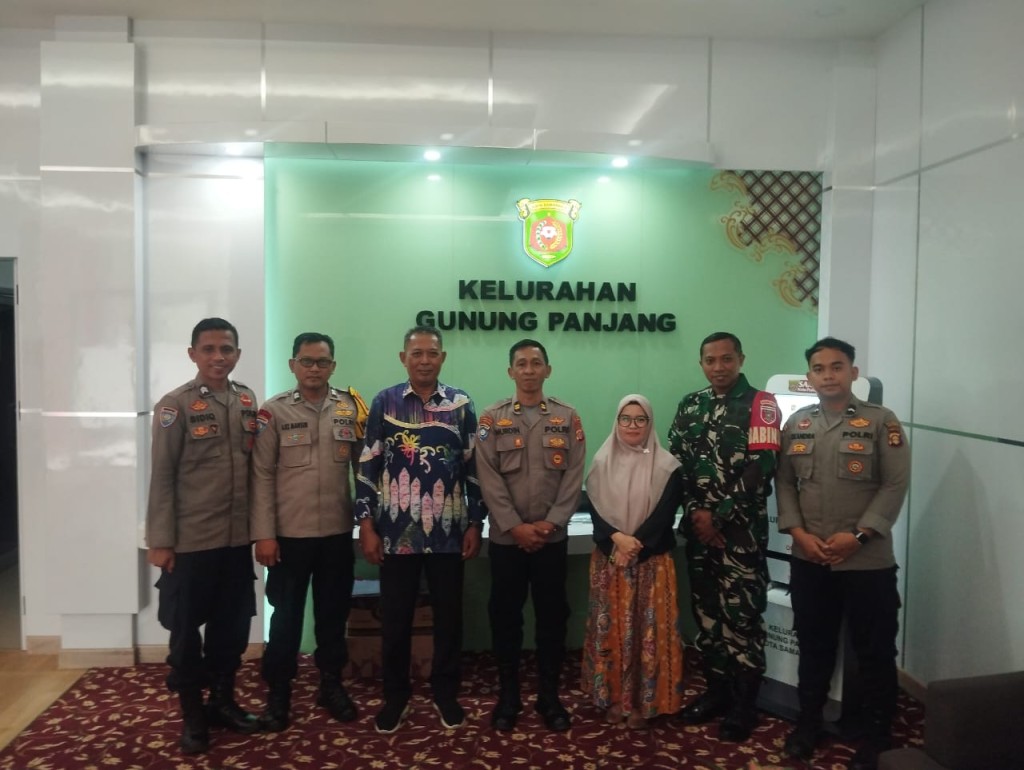 Kunjungan Sat Binmas Polresta Samarinda dalam Rangka Penilaian Tiga Pilar di Kelurahan Gunung Panjang