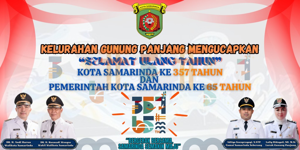 Selamat Ulang Tahun Kota Samarinda  Ke-367 dan HUT Pemkot Samarinda Ke-65 Tahun 2025