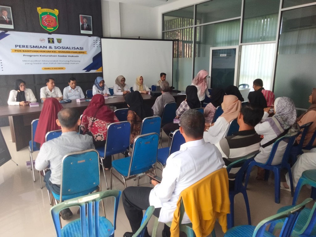 Peresmian dan Sosialisasi Pos Bantuan Hukum (Posbankum) Kelurahan Gunung Panjang