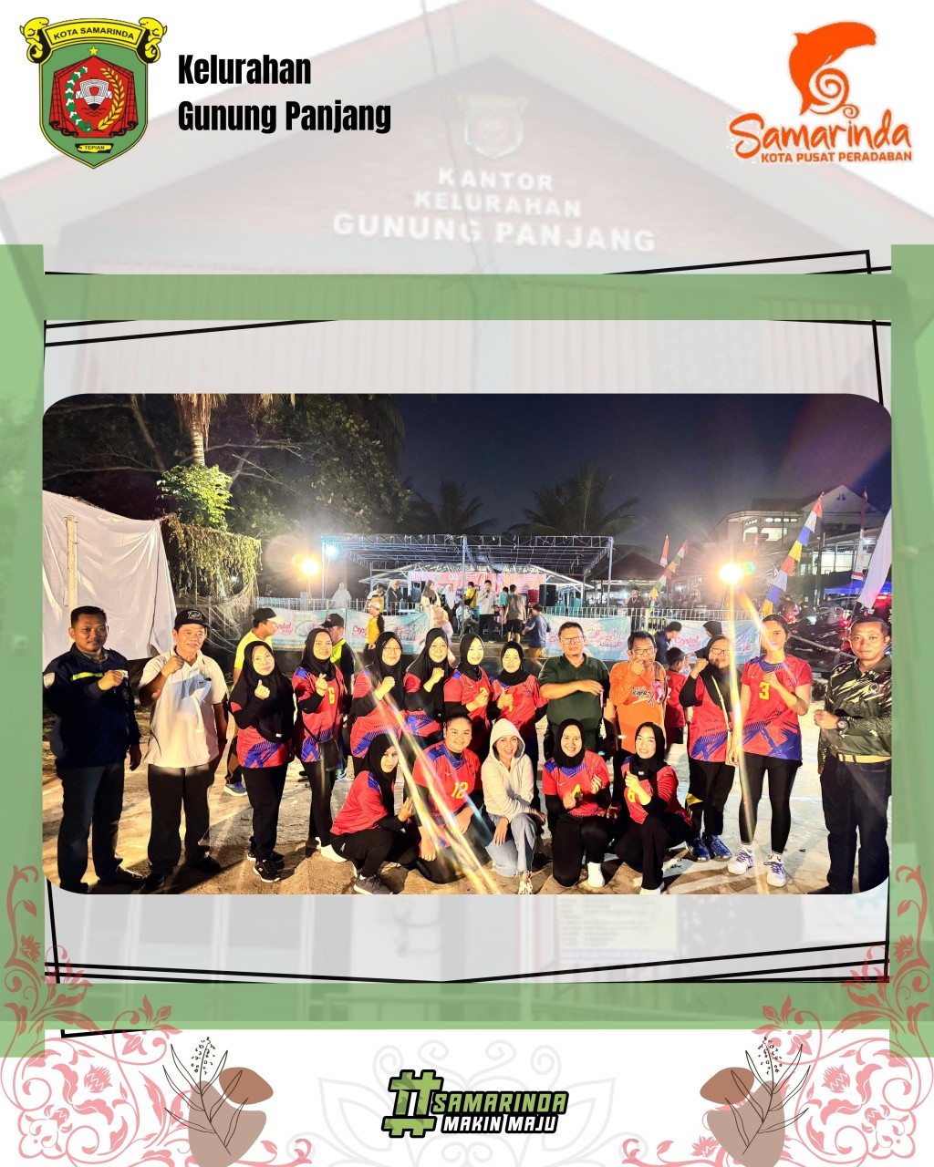 Perlombaan Volly Putri Kelurahan Gunung Panjang dalam rangka HUT RI ke-80