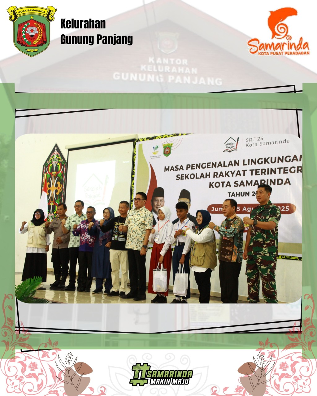 Wali Kota Samarinda Tinjau Sekolah Rakyat Terintegritas 24 di Kelurahan Gunung Panjang