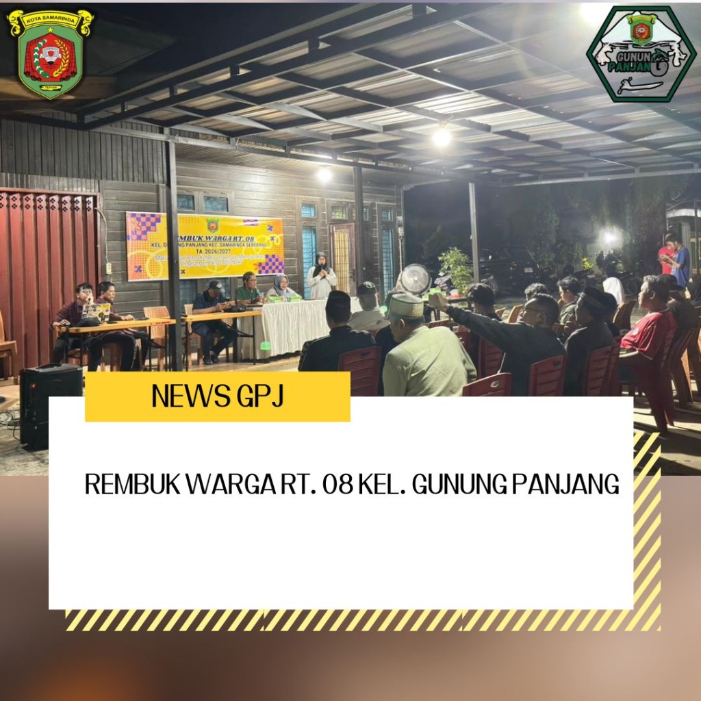 Rembuk Warga RT 08 Kelurahan Gunung Panjang Berlangsung Kondusif Usai Salat Isya