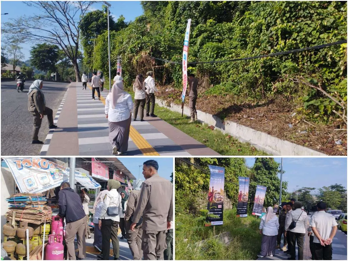 PENCABUTAN BALIHO DAN IMBAUAN TIDAK BERJUALAN DI MEDIAN JALAN DEMI MENJAGA KETERTIBAN