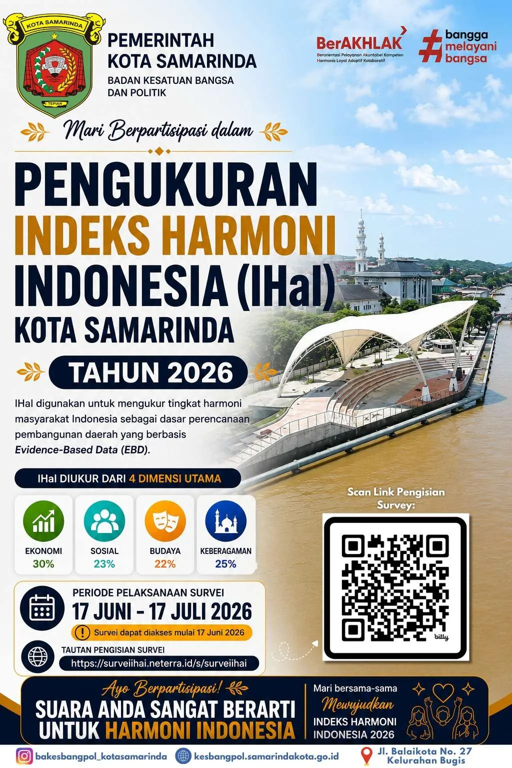 Pelaksanaan Survei Indeks Harmoni Indonesia (IHaI) Tahun 2026