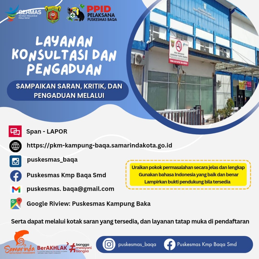 LAYANAN PENGADUAN PUSKESMAS BAQA