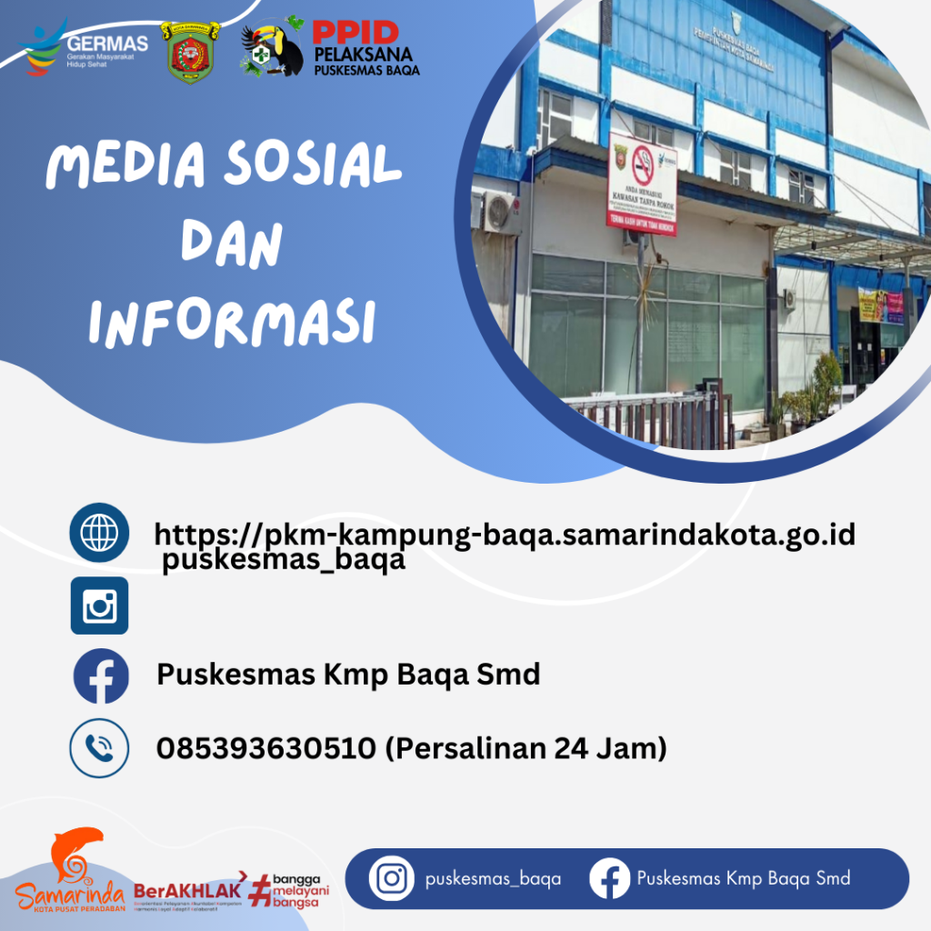 media sosial dan inormasi puskesmas baqa