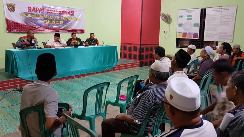 RAKOR Forum Ketua RT Se Kelurahan Karang Anyar Tahun 2019