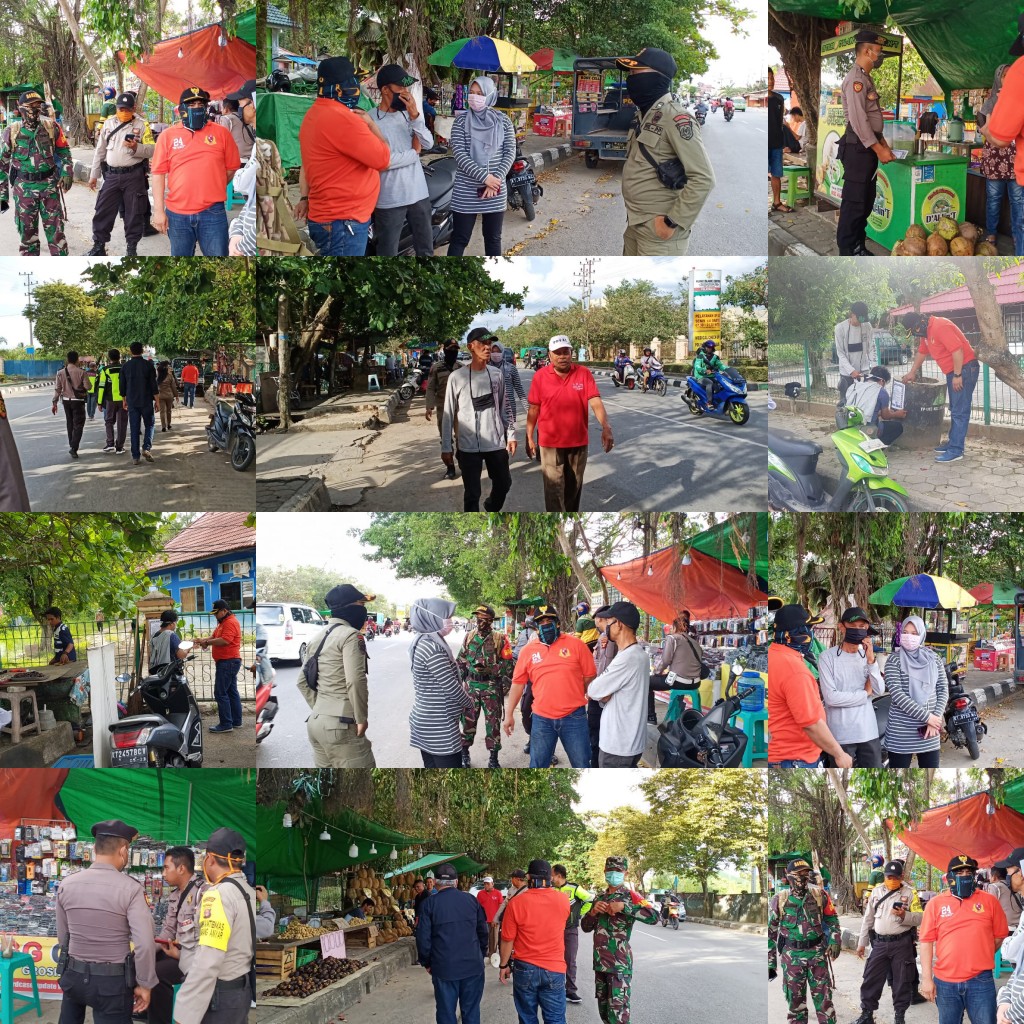 Memberikan Himbauan kepada para PKL di jalan Cendana (belakang Islamic Center) terkait wabah virus Corona
