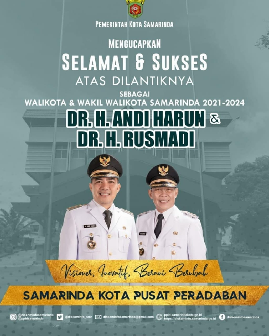 Pelantikan Walikota dan Wakil Walikota Samarinda Tahun 2021