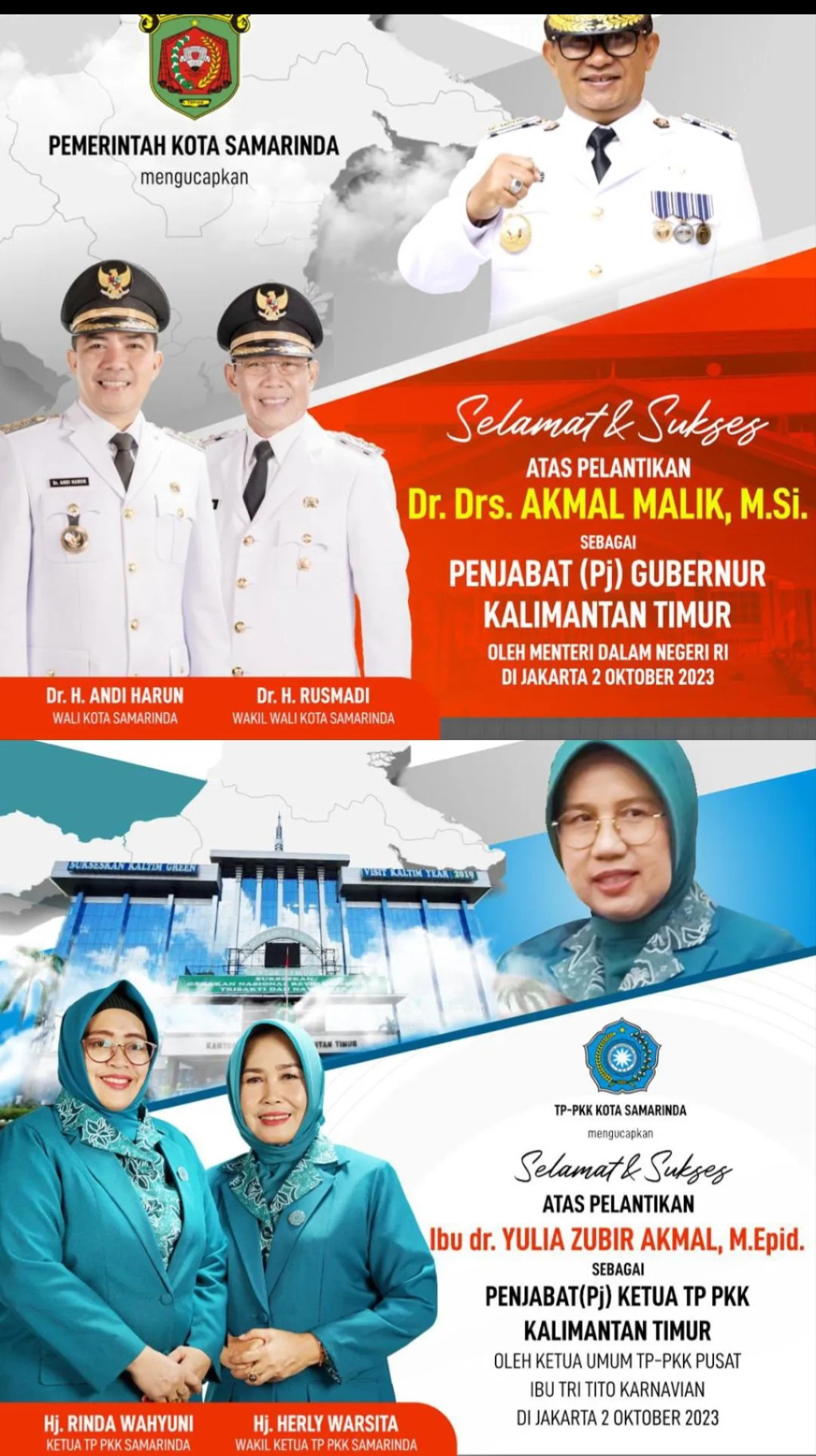 Selamat kepada PJ Gubernur Kaltim