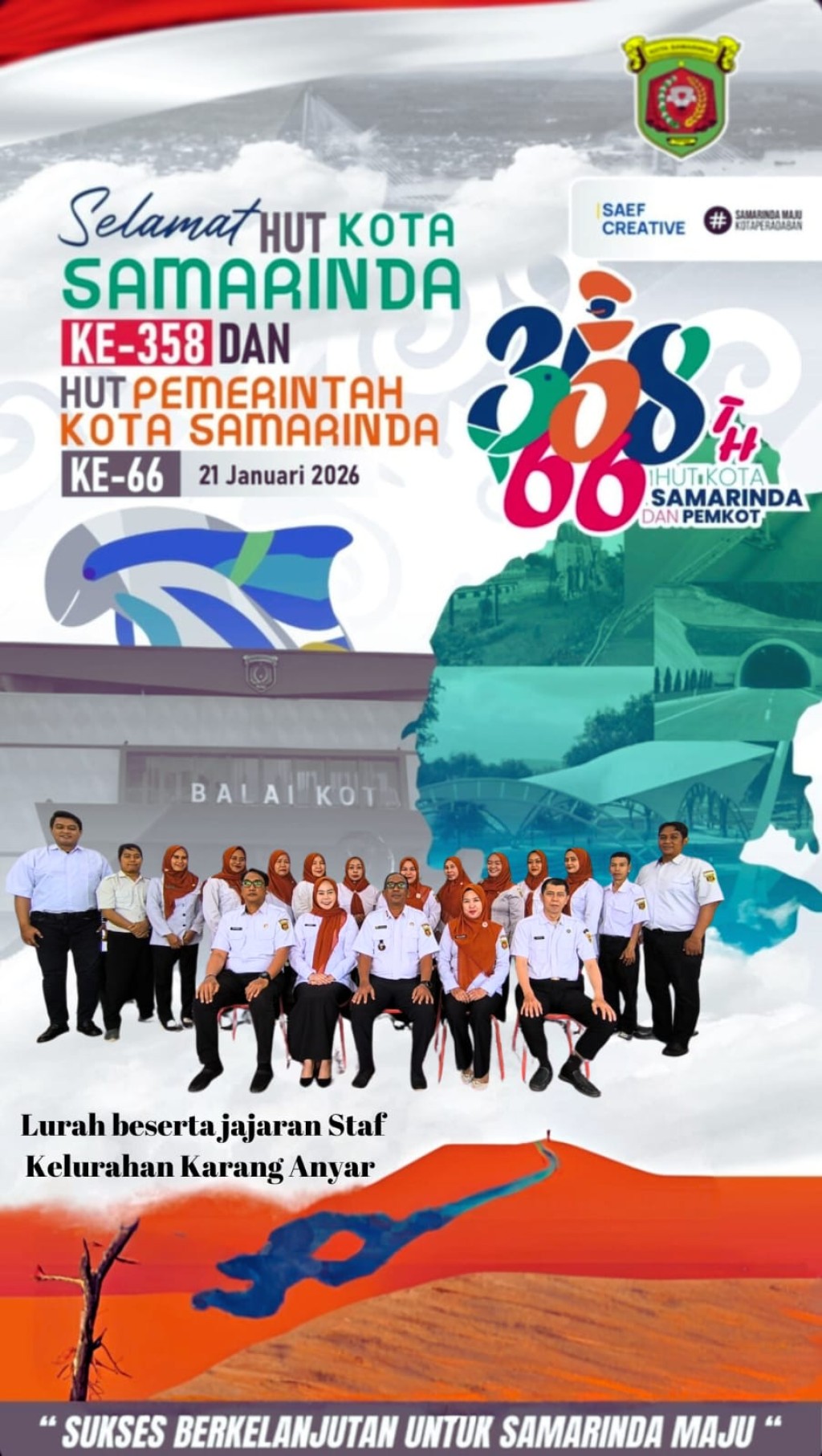 Hut Kota Samarinda 21 Januari 2026