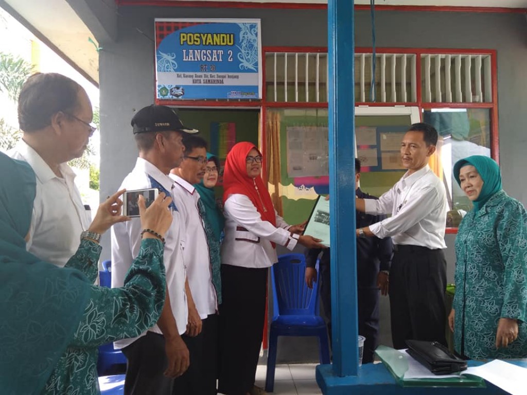 Penilaian Lomba Posyandu Tahun 2018, diPosyandu Langsat II Kelurahan Karang Asam Ilir