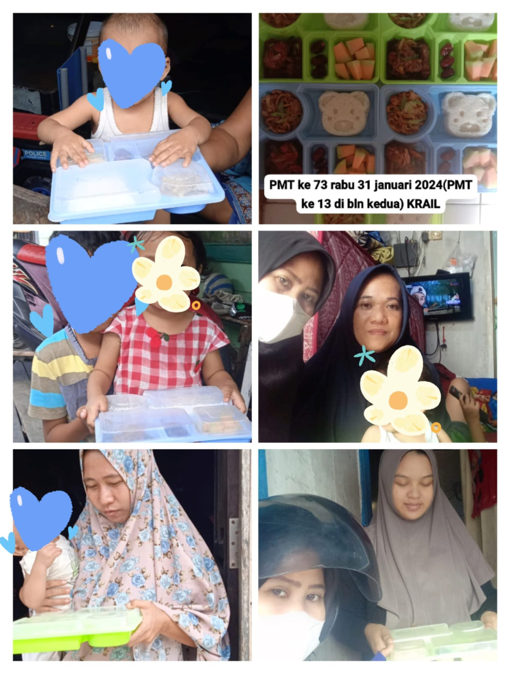 Pemverian makanan kepada anak2 stunting