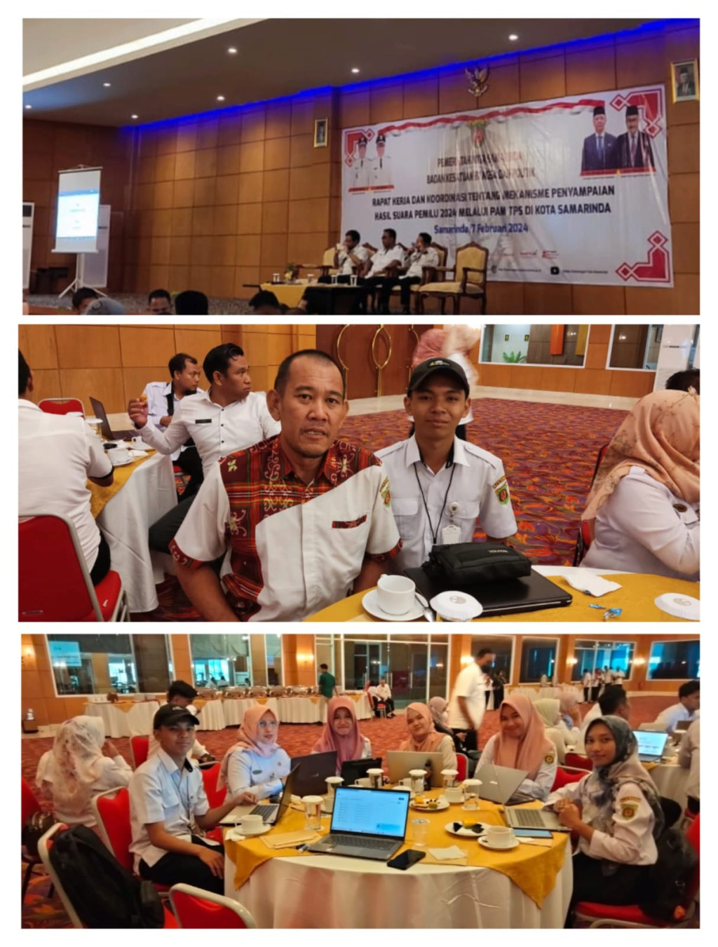 Kasi Pemtantrib dan Operator Kelurahan Kelurahan Karang Asam Ilir Menghadiri Rapat Kerja dan Koordinasi Pemilu 2024