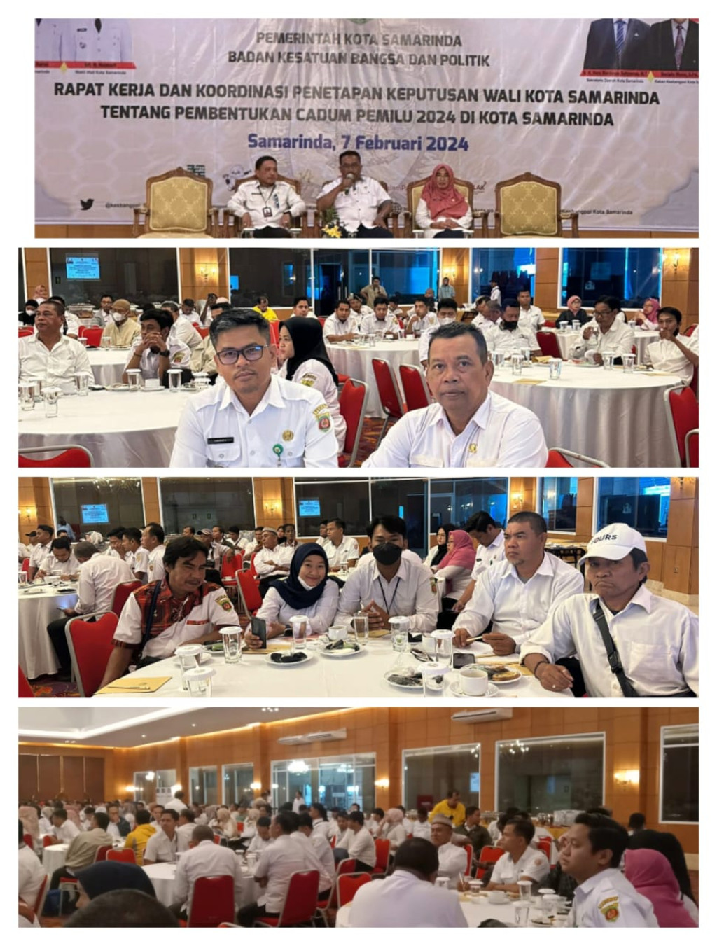 Lurah dan Cadum Kelurahan Karang Asam Ilir Menghadiri Rapat Kerja dan Koordinasi Pelaksaan Pemilu 2024