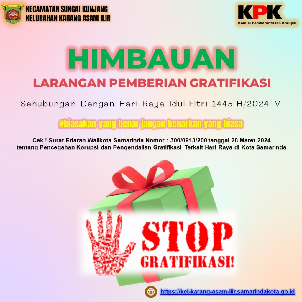 PPID  Pelaksana Kelurahan Karang Asam Ilir ikut berpartisipasi dalam menyampaikan edukasi dan kampanye pencegahan korupsi melalui media sosial
