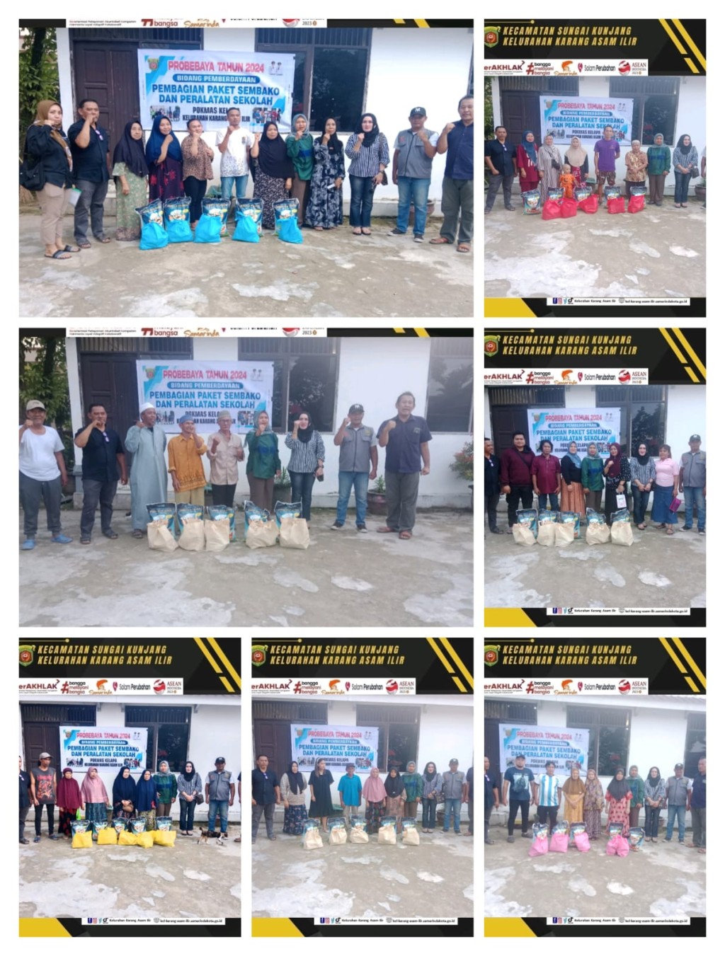 Pembagian Paket Sembako  dari Bidang Pemberdayaan  Masyarakat Dalam Rangka Kegiatan Probebaya Tahun 2024