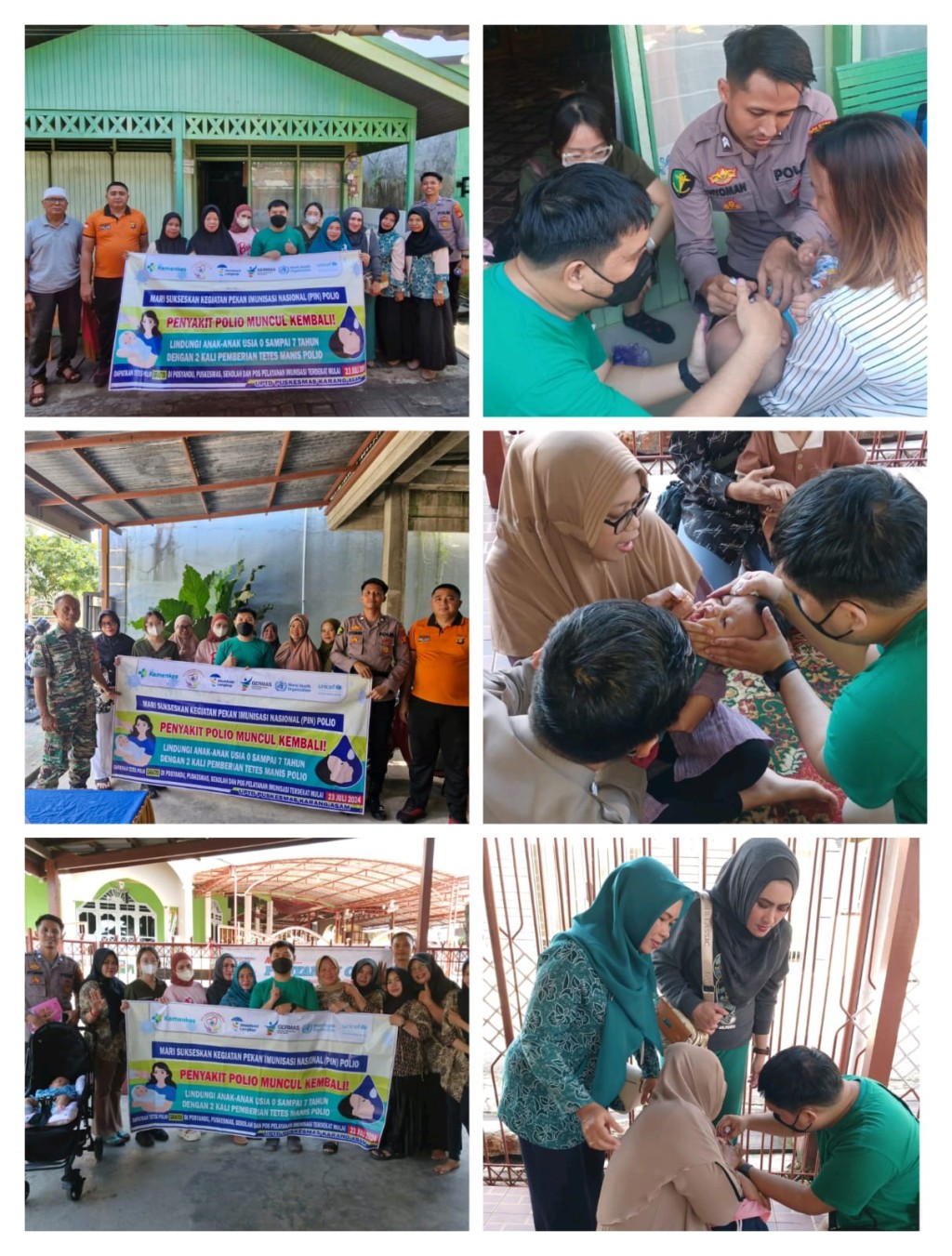 Pekan Imunisasi Nasional (PIN) Polio di Posyandu Langsat 1, Posyandu Langsat 2, Posyandu Citra, Posyandu Rapak Indah dan Posyandu Tulip