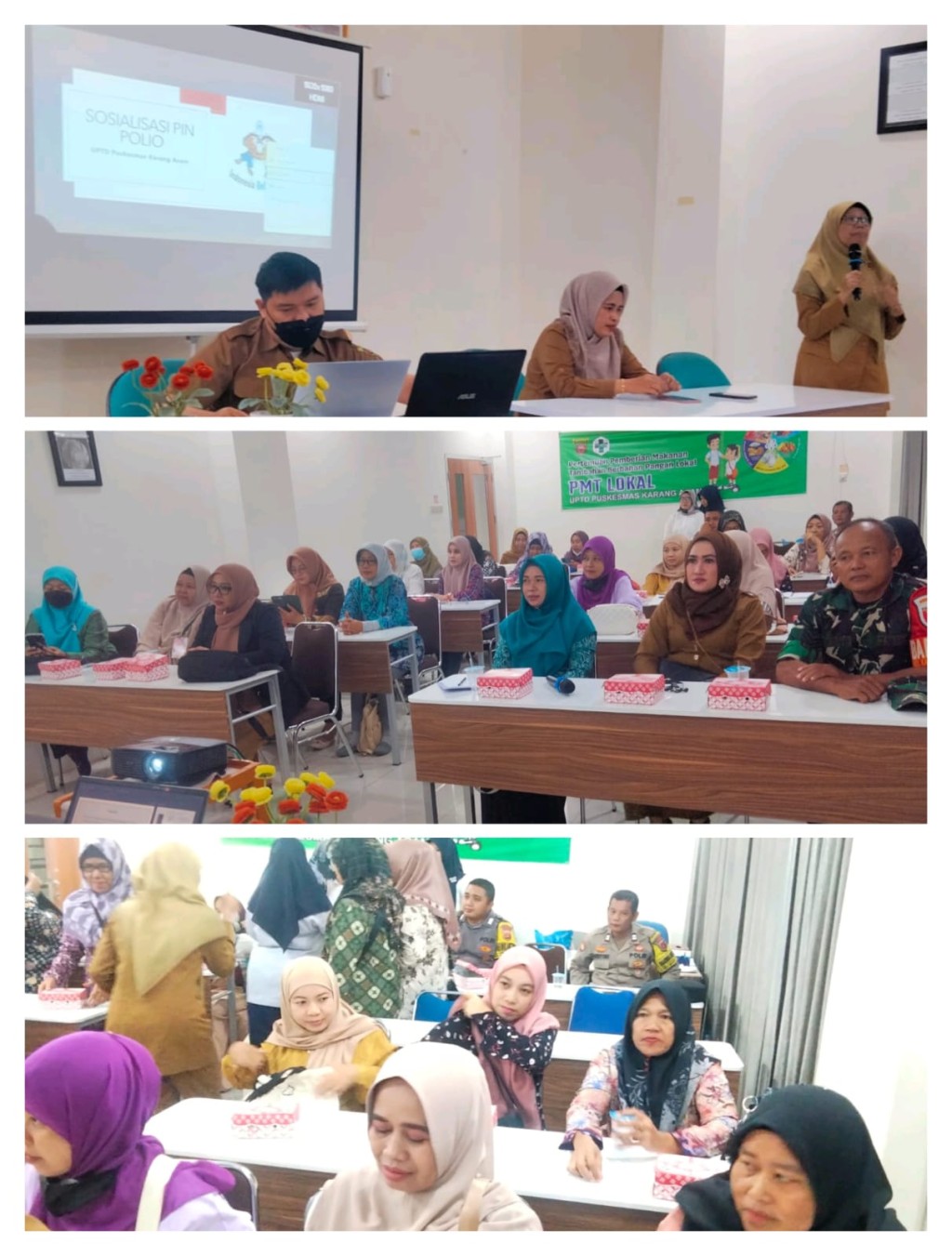 Sosialisasi PIN POLIO yang dilaksanakan oleh UPTD. Puskesmas Karanng Asam