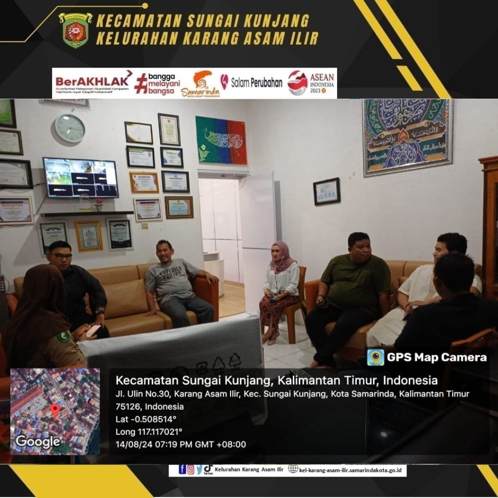 Koordinasi dan Silaturahmi Kelurahan Karang Asam Ilir dengan pengurus LPM Kelurahan Karang Asam Ilir