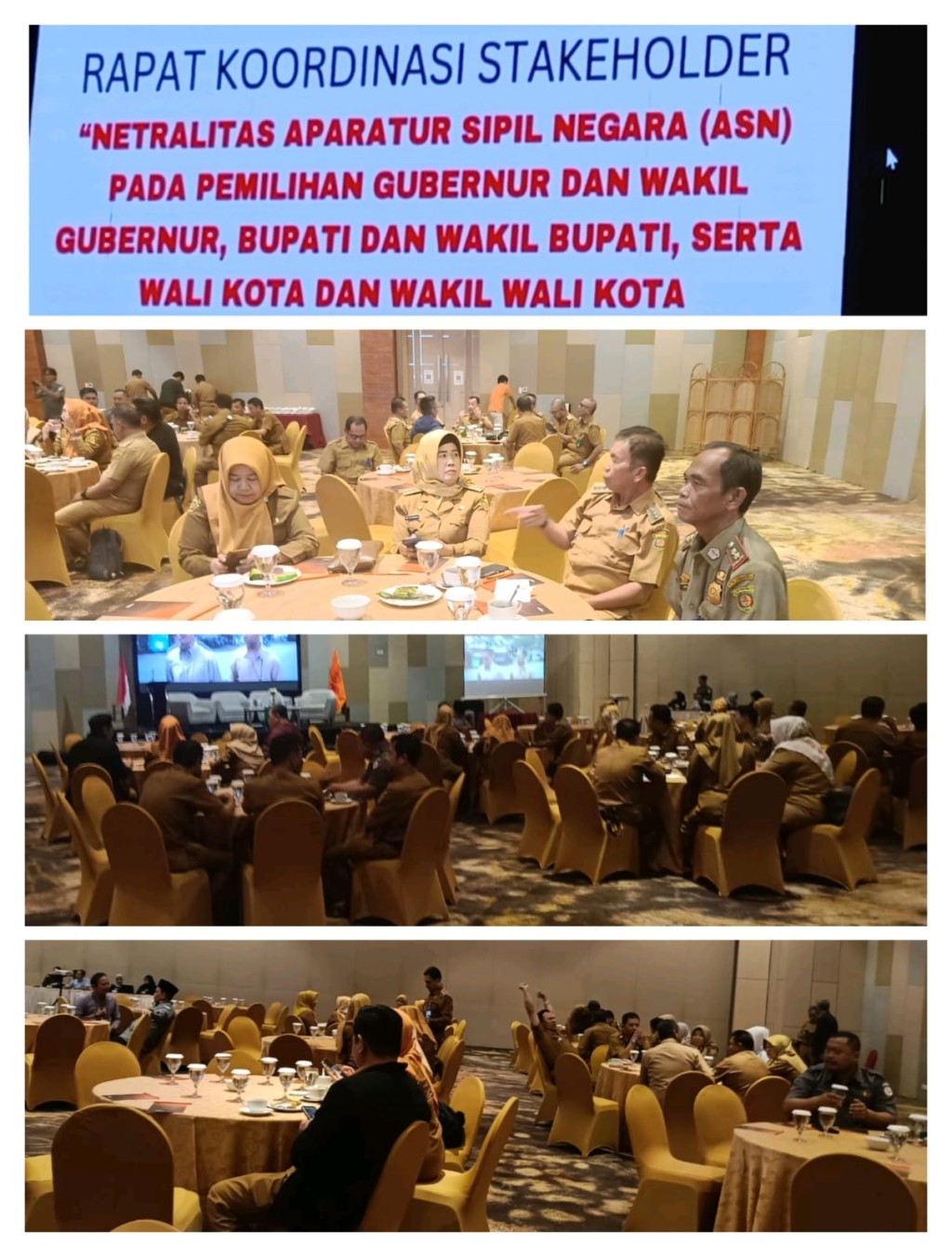Rapat Koordinasi Stakeholder dengan tema Netralitas ASN Kota Samarinda pada Pemilihan Gubernur dan Wakil Gubernur, Bupati dan Wakil Bupati serta Wali Kota dan Wakil Wali Kota Tahun 2024