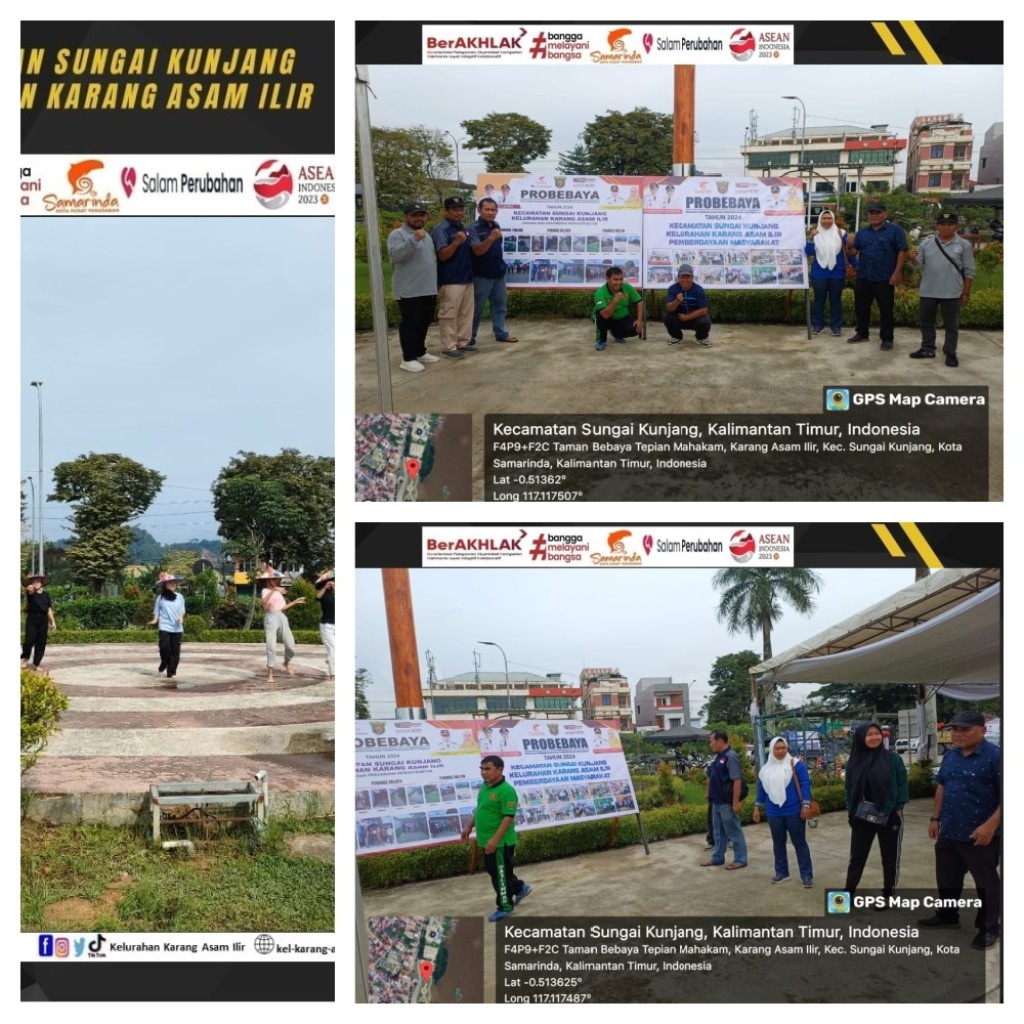 Gotong royong dan bersih - bersih disekitar Taman Bebaya persiapan pelaksanaan Simbolis Kegiatan Probebaya Tahun 2024